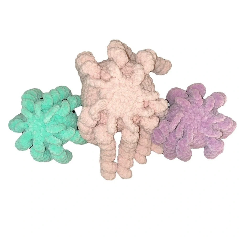 3 Handmade Crochet Octopus Plush